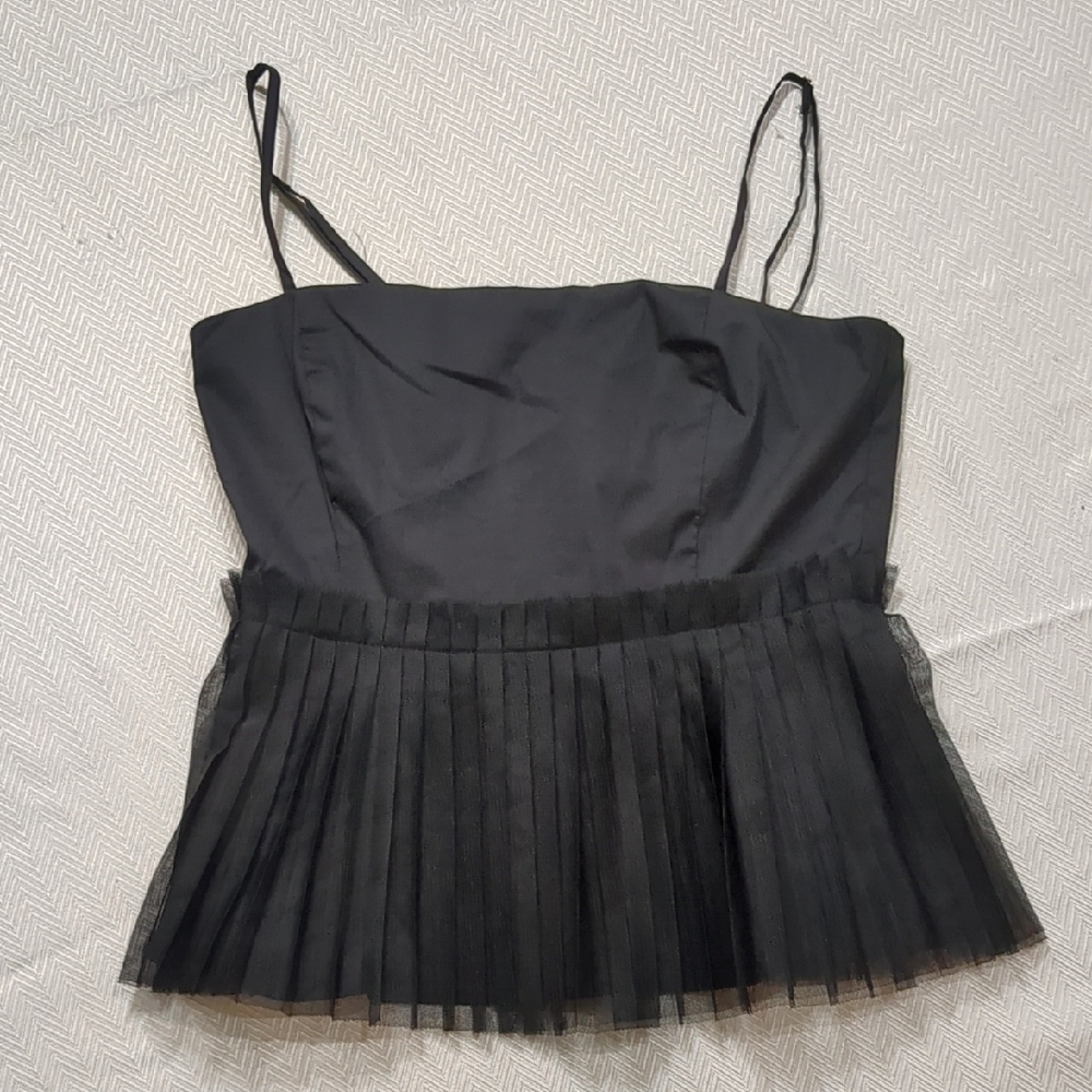 The Refinery Black Spaghetti Strap Top